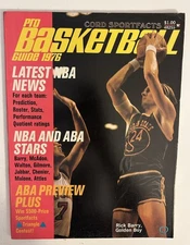 1976 Pro Basketball Guide GOLDEN STATE Warrior RICK BARRY NBA ABA Preview 