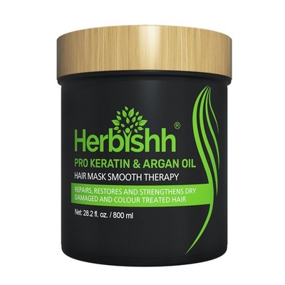Herbishh Argan Oil Hair Mask Keratin Deep Conditioner Dry Damaged Hair Care