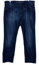 Mavi Jeans Mens 36x32 Blue Zach Low Rise Easy Straight Leg Stretch Dark Wash