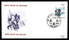Mayfairstamps Belgium FDC 1983 Man Mountain Climbing Red Cross First Day Cover a