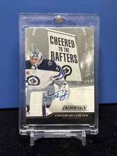 Connor Hellebuyck Auto Winnipeg Jets Credentials Cheered to the Rafters UD