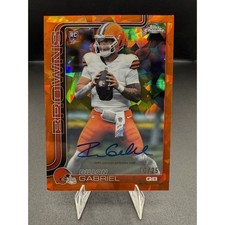 Dillon Gabriel Chrome Sapphire 2025 Sapphire Orange Refractor /25 Auto