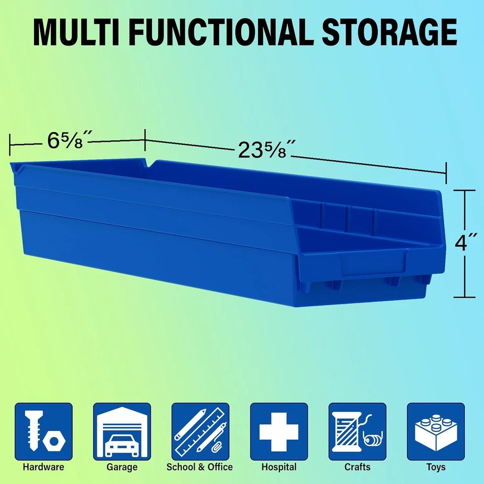Contenedores de plástico 30164, contenedores de almacenamiento de alta resistencia para garaje, armario y dra... Foto 2 de 4