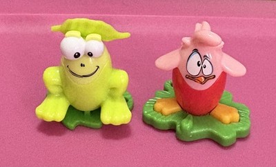 2 Magic Kinder Surprise Toy Figures Pull Apart Frog Chick Egg Ferrero     