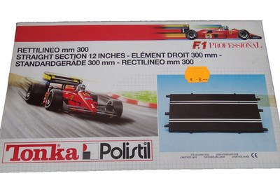 F1 Professional Gerade Rennbahn Zubehör Schienen Stecke Polistil Tonka 1986