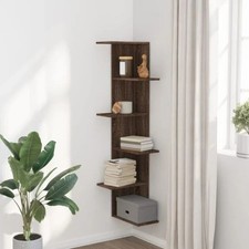 Wall Corner Shelf Wall Mounted Shelf Floating Shelf Engineered Wood vidaXL