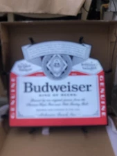 Budweiser Label Led Light Measures 24”x 22” With Knob Dimmer For Brightness 