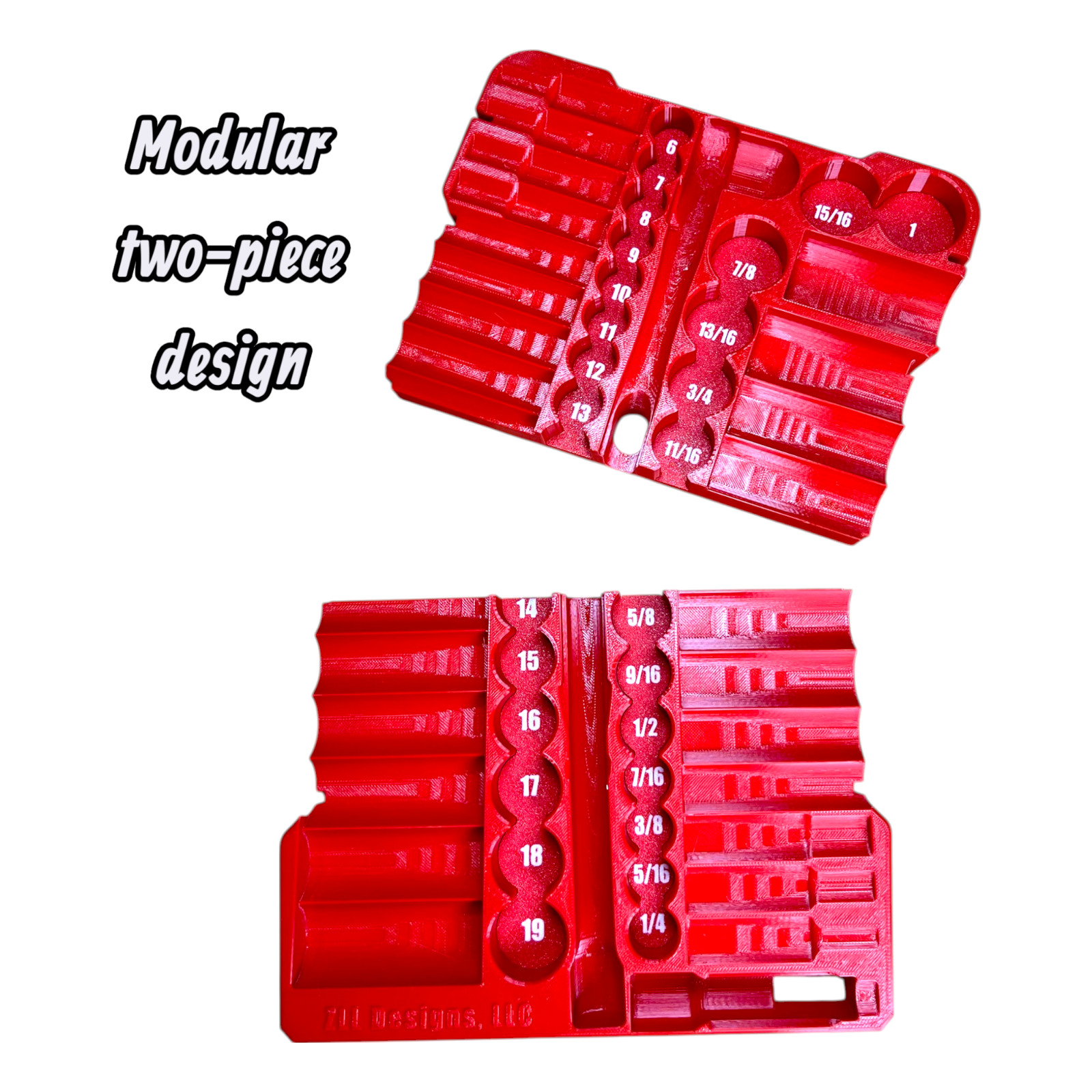 Packout Insert: Milwaukee 3/8" Ratchet & Socket (56-Piece 48-22-9008) Compatible