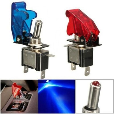 Auto Modifizierter ASW07D LED EinAus Schalter mit durchsichtiger Abdeckung 12V/2