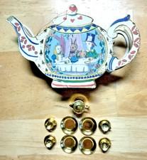 Vintage Alice In Wonderland - A Mad Tea Party - Teapot Box Annie Lillemoe 1994
