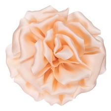 4" Silk Satin Flower Brooch Pin Large Peony Floral Lapel Pin Orange