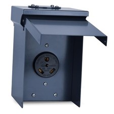 RV Power Outlet Box, 125V NEMA TT-30R Electrical Receptacle Panel, 30 Amp