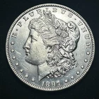 1897 Silver Morgan Dollar Philadelphia Mint Choice AU Condition
