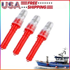 3pc Electronic Boat Safety Light Waterproof Emergency Strobe For Marine Us Stock