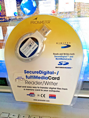 ProMaster Secure Digital Multi Media Card Reader/Writer; USB Plug In Drag & Drop
