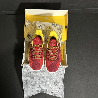UNDER ARMOUR Curry 11 Bruce Lee Fire Red Yellow White 3027577-600 Youth Size 4.5