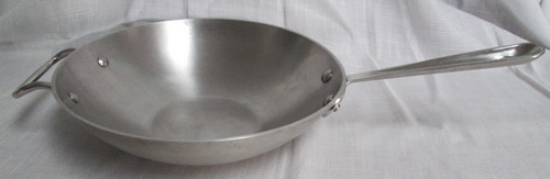 All-Clad Stainless Steel 10" Wok Helper Handle Pre-Owned #2851523 USA Very Good