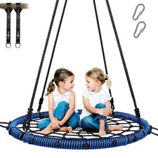 750lbs 40" Spider Saucer Tree Swing for Adults, Outdoor Net Swing with Steel ...