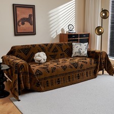 Boho Couch Cover Sofa Covers, Couch Covers for 2-3 Cushion Couch Sofa, Chenil...