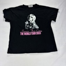 Billie Eilish Happier Than Ever The World Tour 2022 Black T Shirt Size S