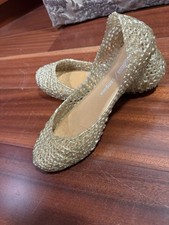 KID'S MINI MELISSA Size 2 Size 33 31514 CAMPANA ZIG ZAG INF 51969 GOLD GLITTER