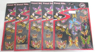 Chroma Graphics Decal Kitz Metallic Butterflies Car, Mirror, Glass 5 Packs New