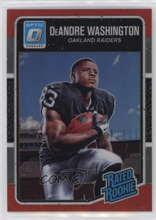 2016 Donruss Optic Rated Red 47/99 DeAndre Washington #163 Rookie RC 11pj