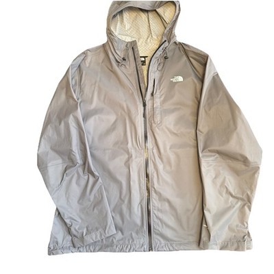 NEW North Face Alta Vista Jacket Mens 3 X  Vanadis Grey Hooded Rain RETAIL $140
