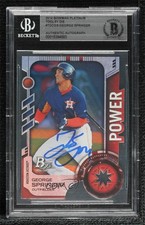 BAS 2014 Bowman Platinum Toolsy Die-Cut George Springer BGS Authentic Auto 0t2s