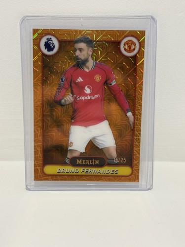 Topps Merlin Premier League 2026 Bruno Fernandes Orange Mojo /25 Man United #134