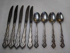 Community by Oneida Stainless FANTASY Flatware Lot Spoon Knife Pierced Handle
