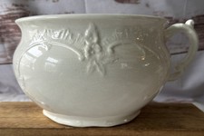 Antique Ohio China Co Limoges Porcelain Floral w Victorian Drape Chamberpot