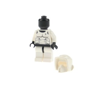 1xLego Mini Figurine Star Wars Imperial Scout Trooper Head Black Helmet 7956