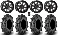 System 3 ST-4 14" Wheels Bk 30" Terminator Max Tires Kawasaki Brute Force IRS