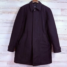 GAP Mens Black Wool Blend Peacoat Jacket Size S Pockets Lined Winter Warm 40R