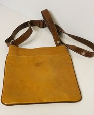 VERA PELLE Italian Leather Crossbody / Shoulder Dual Zipper Purse Bag - NICE