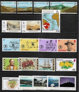 [25028] Ascension Small Collection of MNH Stamps and 1 Souvenir Sheet