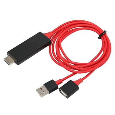 USB auf HDMI Adapter Kabel, 1080P Buchse Stecker HDTV Kabel für Android OS rot 