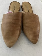 Lucky Brand Bairey Women  s Tan Leather Mule Size 6.5 Flat