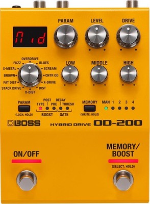 Boss OD-200 Hybrid Drive Overdrive/Distortion Effects Pedal