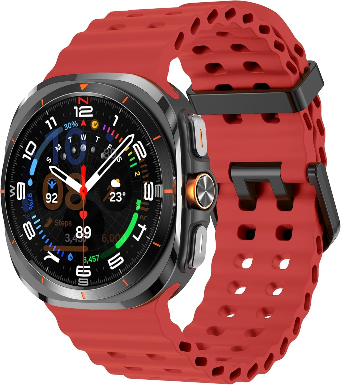 Silicone Strap Compatible with Samsung Galaxy Watch Ultra 47mm, Breathable