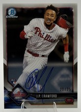 JP Crawford 2018 Bowman Chrome RC Rookie Auto 21/25 Variation Refractor