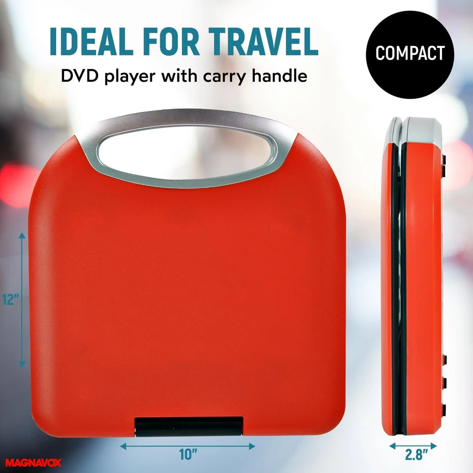 MTFT750-RD Portable 7 Inch TFT DVD/CD Player with Remote Control and Car Adapter - Image 4 of 4