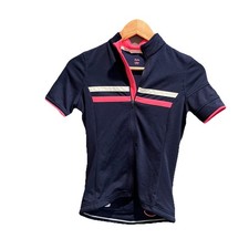 Rapha Navy Stripes Short Sleeve Brevet Jersey Women's Activewear Top Size XS