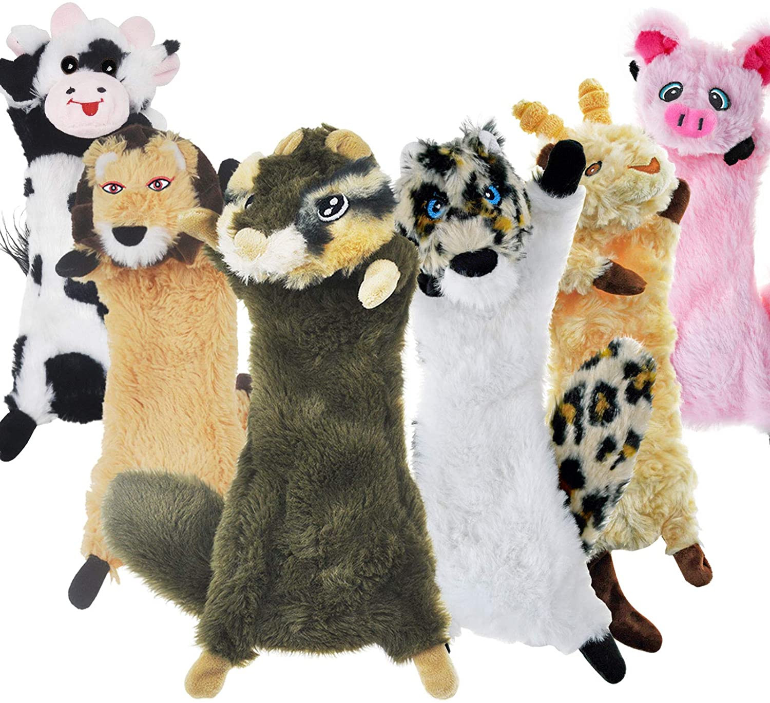 Kit 6 Giocattoli Cane No-Stuffing: Niente Caos, Solo Gioco Squeaky