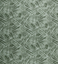 NEW 2 yards Anti Pill Plush Fleece Fabric Geometric Shapes on Green