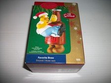 2006 Carlton Cards Homer Simpson "Favorite Brew" Christmas Ornament New