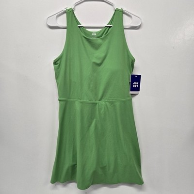 Women's Knit Sporty Contrast Active Dress - JoyLab Green Medium