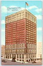 Continental Hotel Kansas City MO Vintage Linen Postcard Curteichcolor 1940s