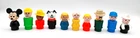Fisher Price Little People Vintage 9 plastic bodies 1 Wooden Body Mickey Mouse